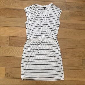 Banana Republic Black and White Striped Mini Dress